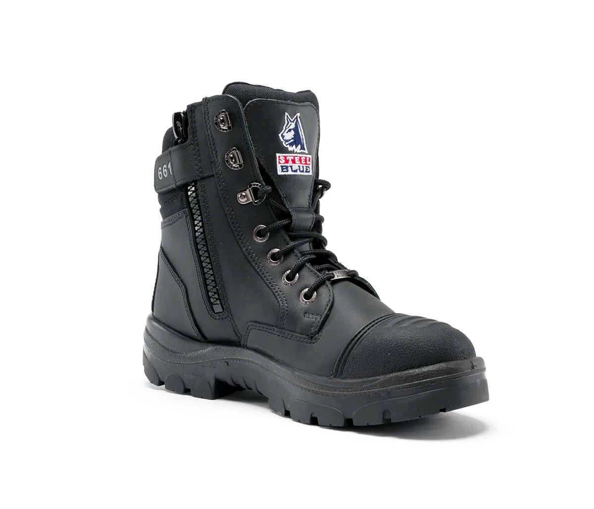 STEEL BLUE SOUTHERN CROSS ZIP LADIES BOOT