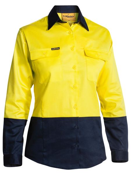 BISLEY WOMENS HI VIS DRILL SHIRT