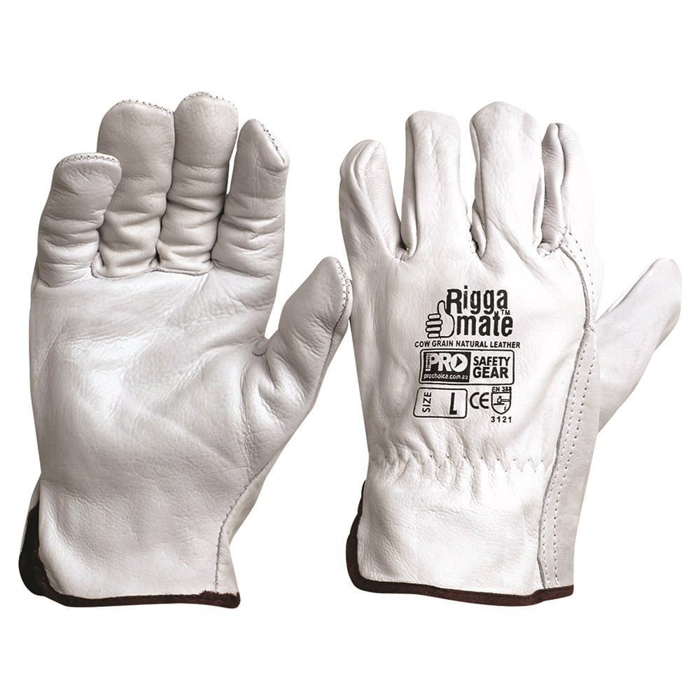 PRO CHOICE RIGGAMATE GLOVE NATURAL COWGRAIN