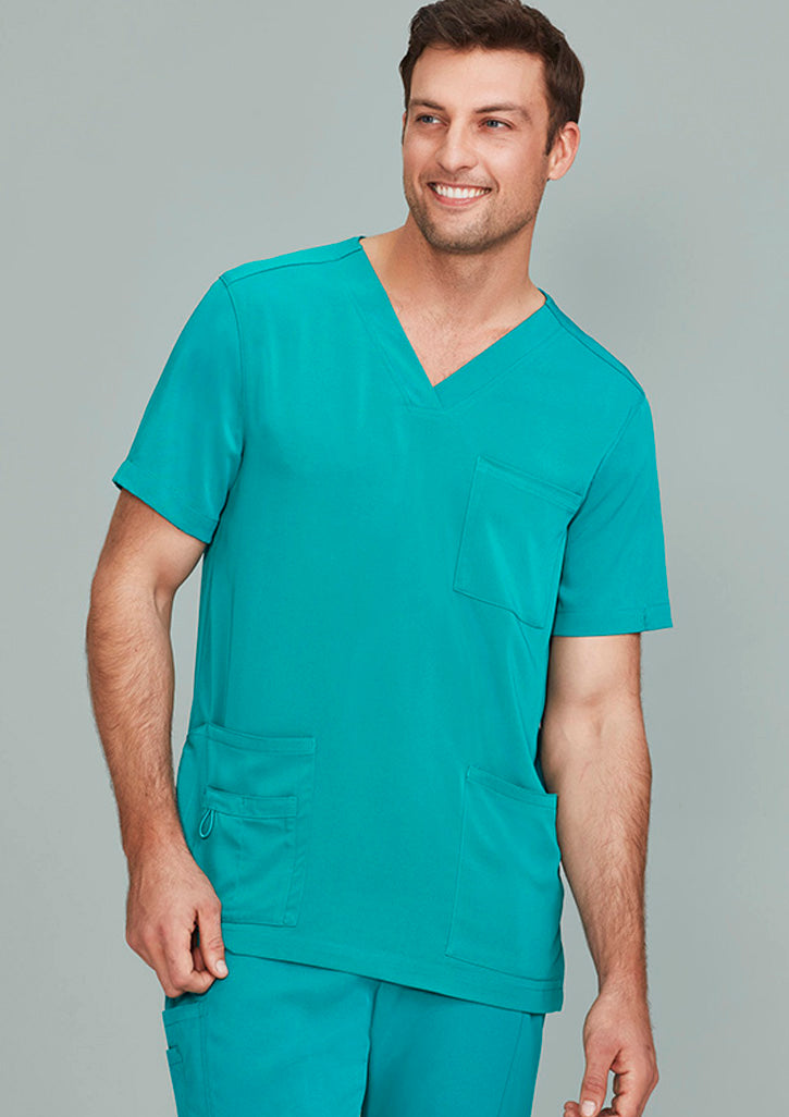 Avery-V-neck-scrub-top-teal