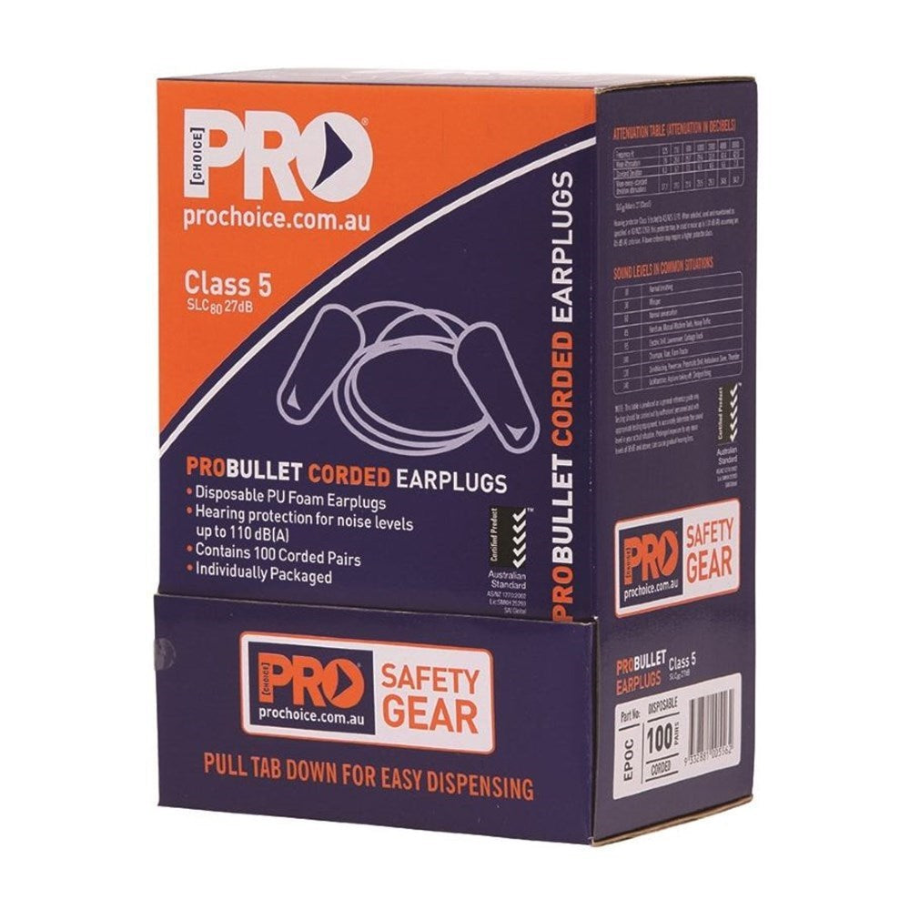 PRO CHOICE PROBULLET CORDED EARPLUGS