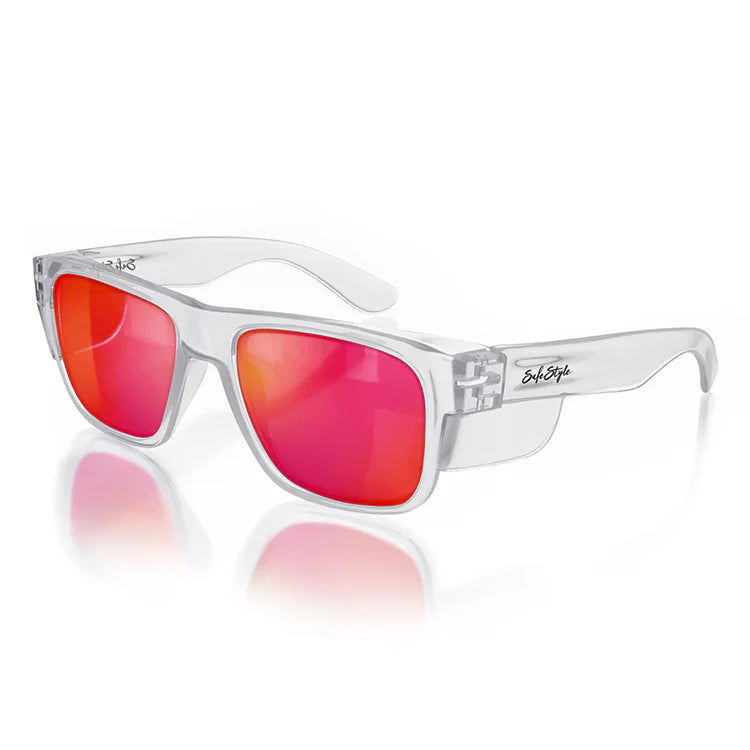SAFESTYLE FUSIONS MIRRORS POLARISED LENS SAFETY GLASSES