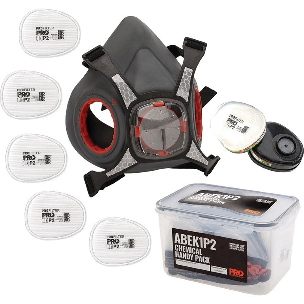 PRO CHOICE HALF MASK RESPIRATOR ABEK1 HANDY PACK