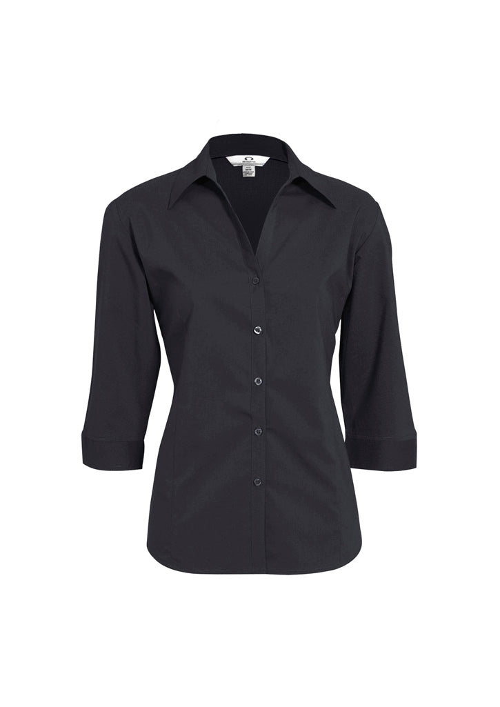 BIZ COLLECTION WOMENS METRO 3/4 SLEEVE SHIRT
