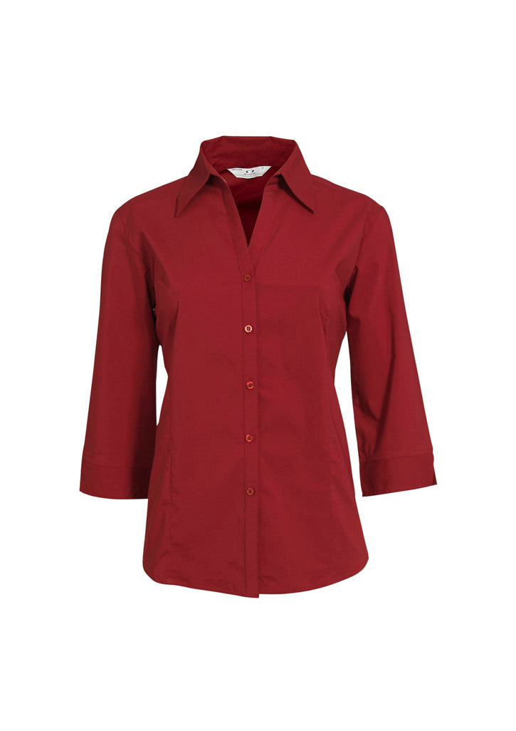 BIZ COLLECTION WOMENS METRO 3/4 SLEEVE SHIRT