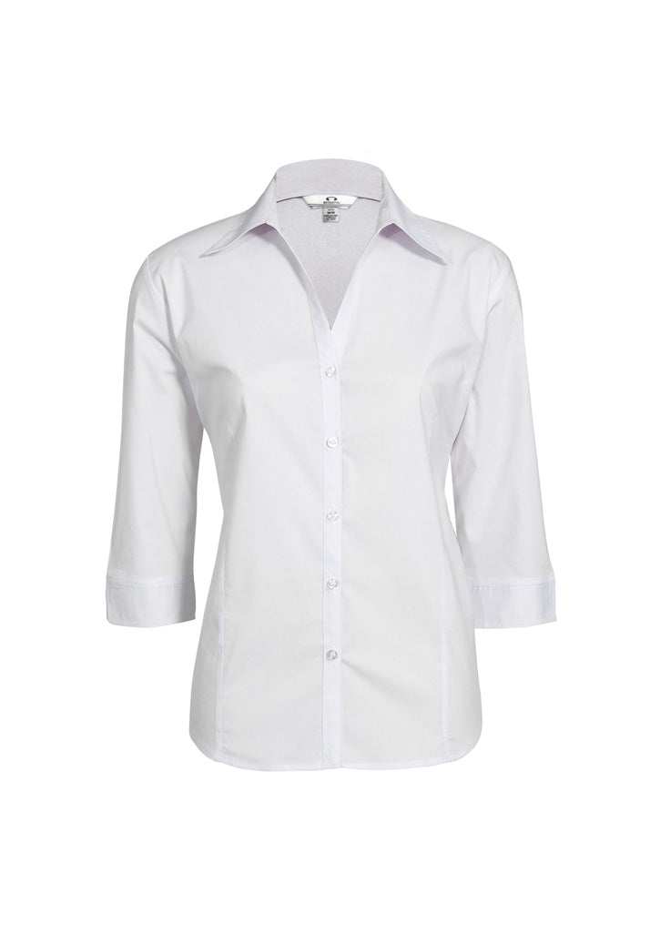 BIZ COLLECTION WOMENS METRO 3/4 SLEEVE SHIRT