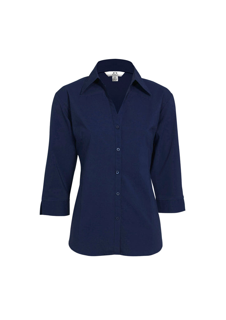 BIZ COLLECTION WOMENS METRO 3/4 SLEEVE SHIRT
