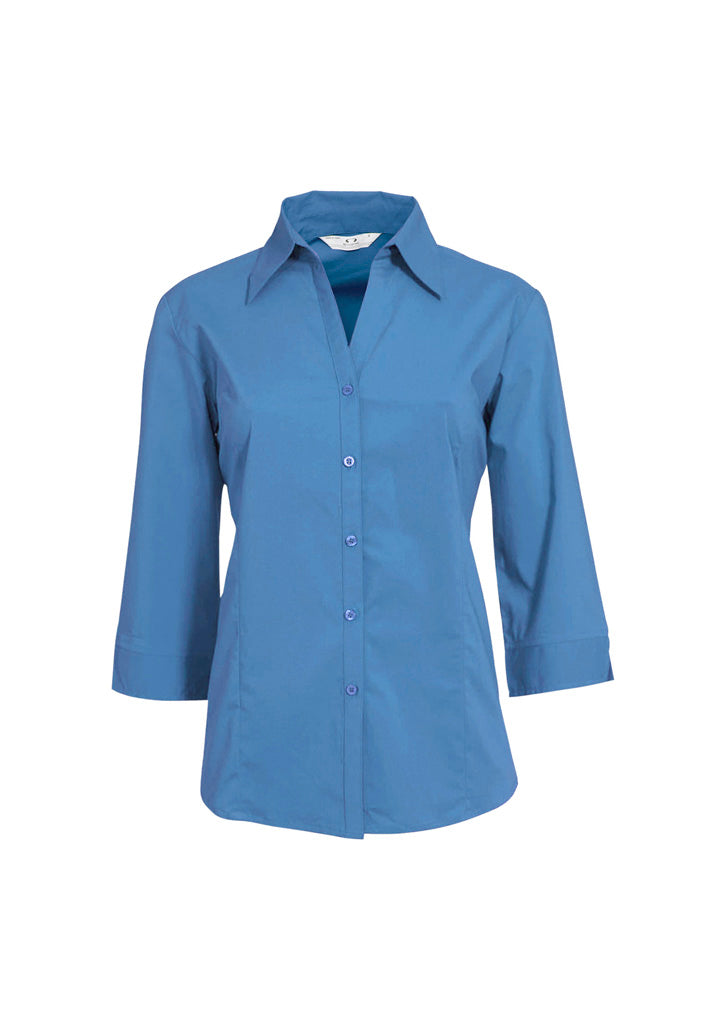 BIZ COLLECTION WOMENS METRO 3/4 SLEEVE SHIRT