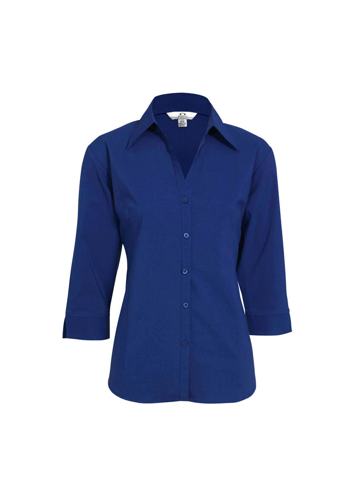 BIZ COLLECTION WOMENS METRO 3/4 SLEEVE SHIRT