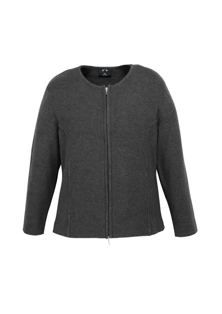 BIZ COLLECTION WOMENS 2-WAY ZIP CARDIGAN