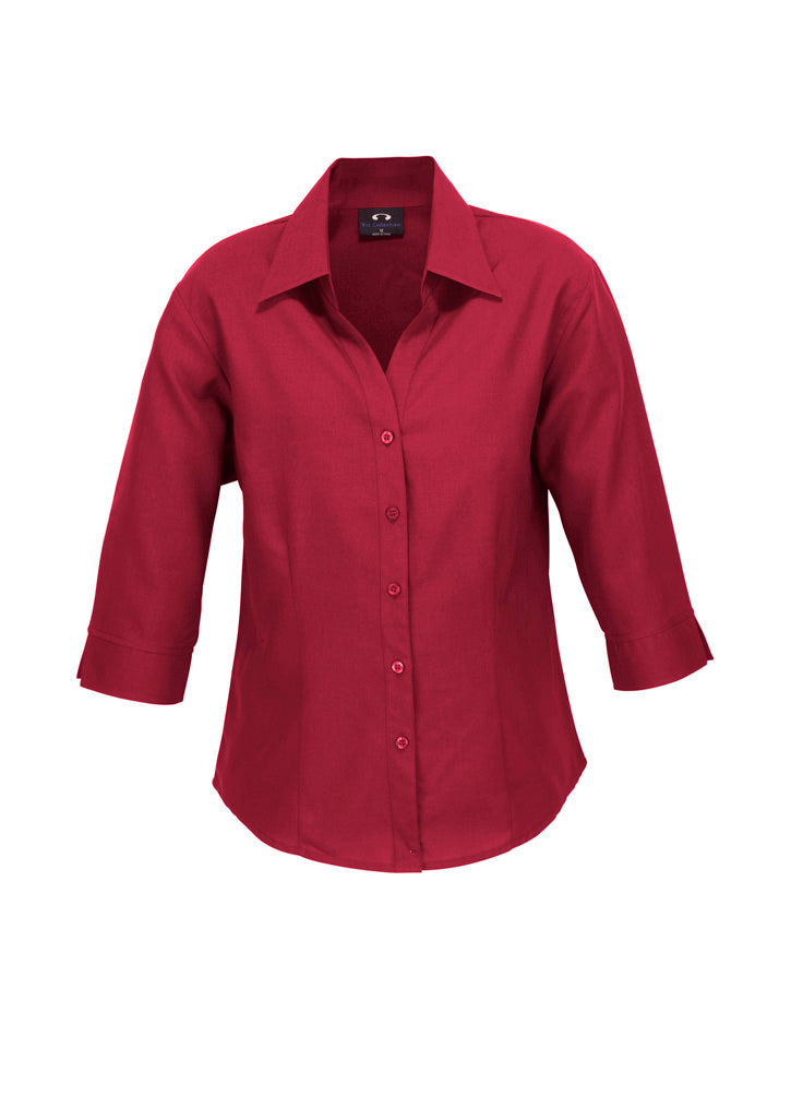 Womens-Oasis-3-4-sleeve-shirt-cherry-front