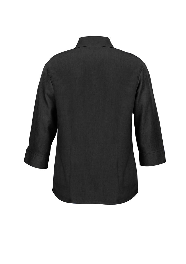 Womens-Oasis-3-4-sleeve-shirt-black-back