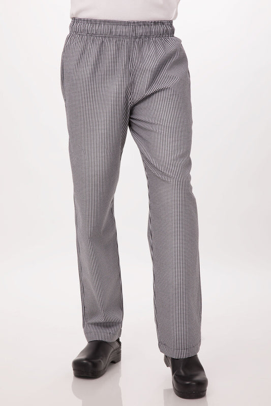 CHEF WORKS ESSENTIAL BAGGY CHEF PANTS- SMALL CHECK