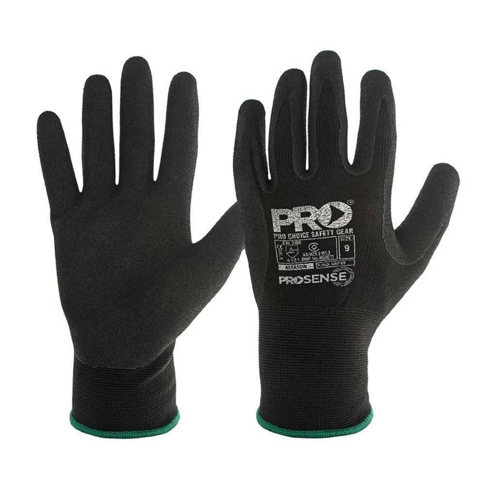 PRO CHOICE ASSASSIN NITRILE GRIP GLOVE BLACK