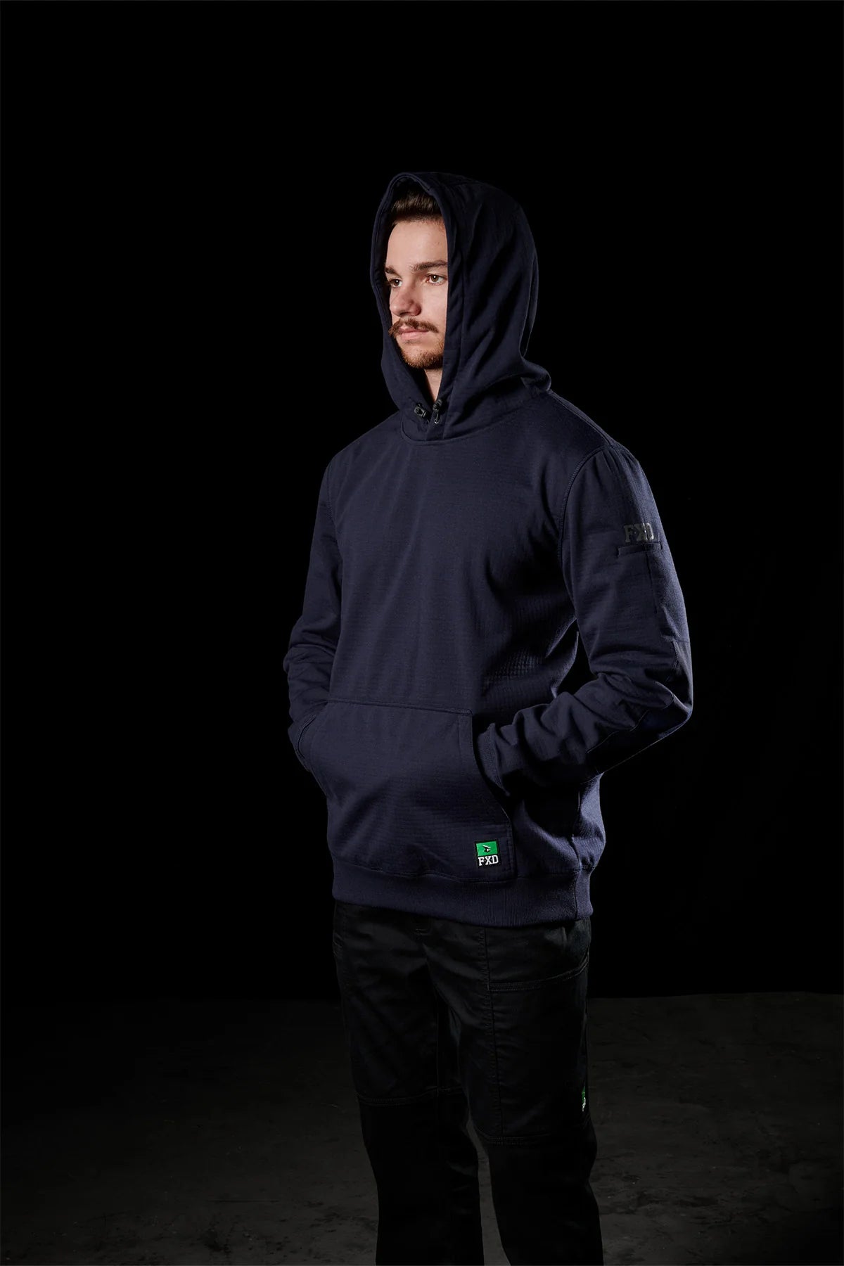 fxd-wf-1-bonded-membrane-fleece-navy-hoodie-side-view