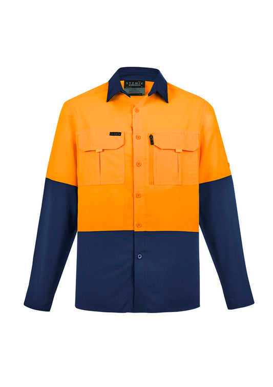 SYZMIK MENS HIGH VIS OUTDOOR LONG SLEEVE SHIRT