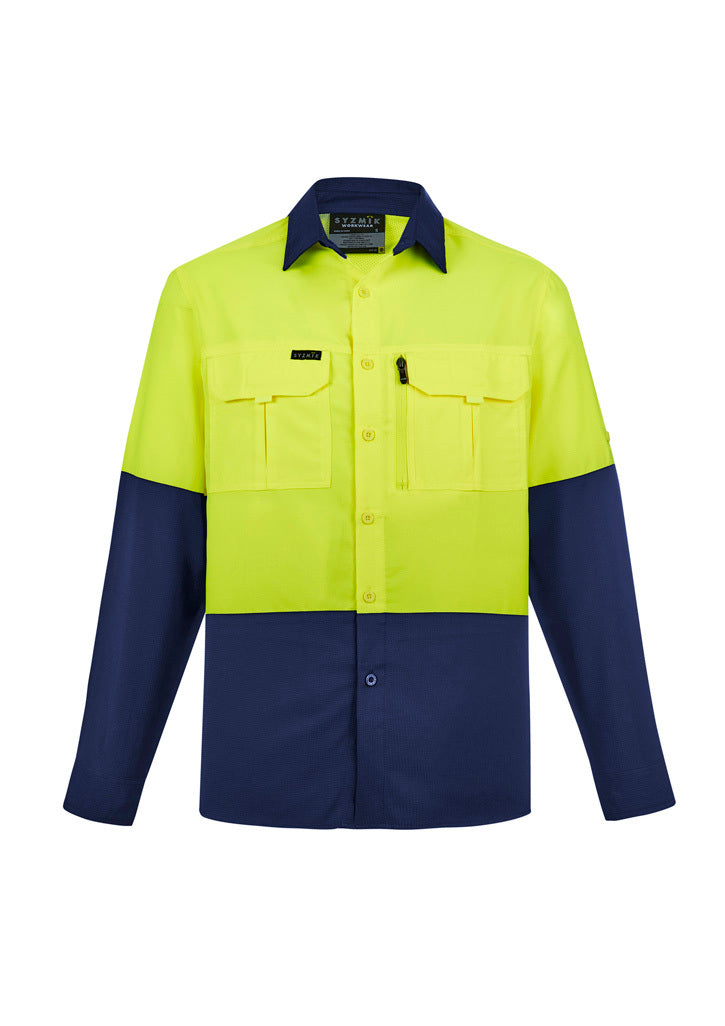 SYZMIK MENS HIGH VIS OUTDOOR LONG SLEEVE SHIRT