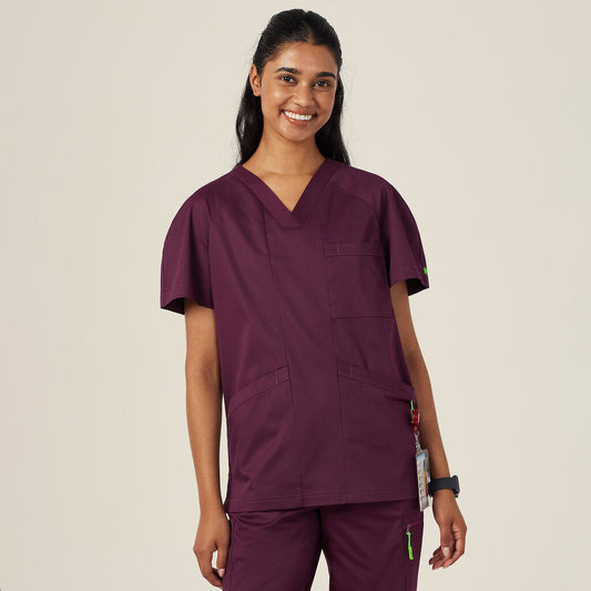 Next-Gen Antibacterial Active Carl Scrub Top Blackberry