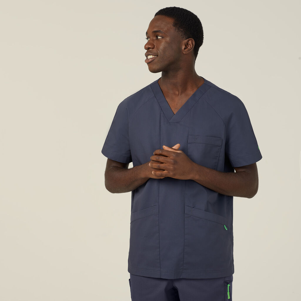 Next-Gen Antibacterial Active Carl Scrub Top Charcoal