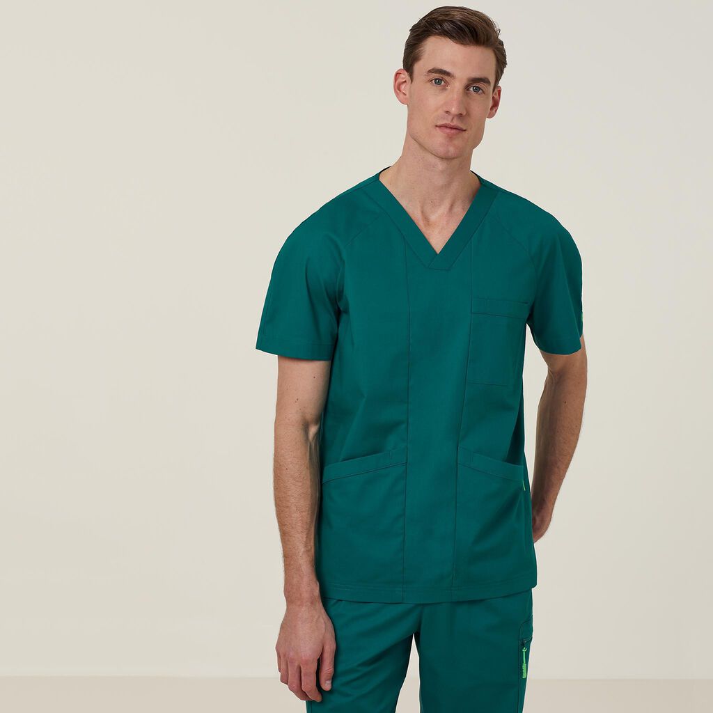Next-Gen Antibacterial Active Carl Scrub Top Hunter Green