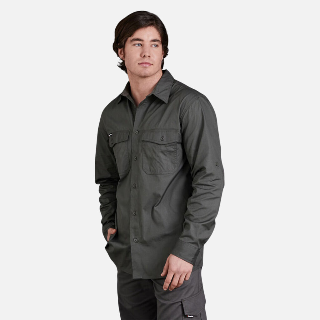 KING GEE WORKCOOL 2 LIGHTWEIGHT RIPSTOP LONG SLEEVE WORK SHIRT