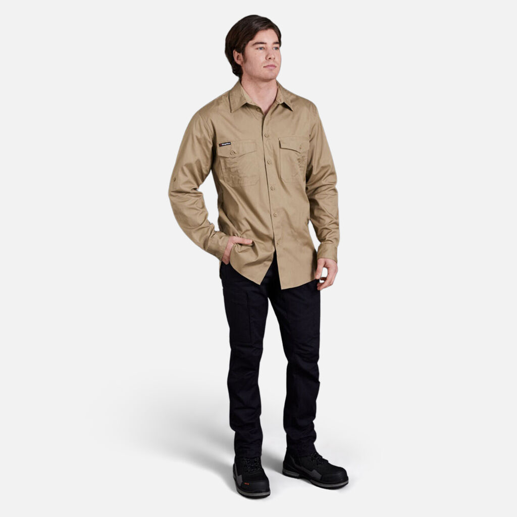 KING GEE WORKCOOL 2 LIGHTWEIGHT RIPSTOP LONG SLEEVE WORK SHIRT