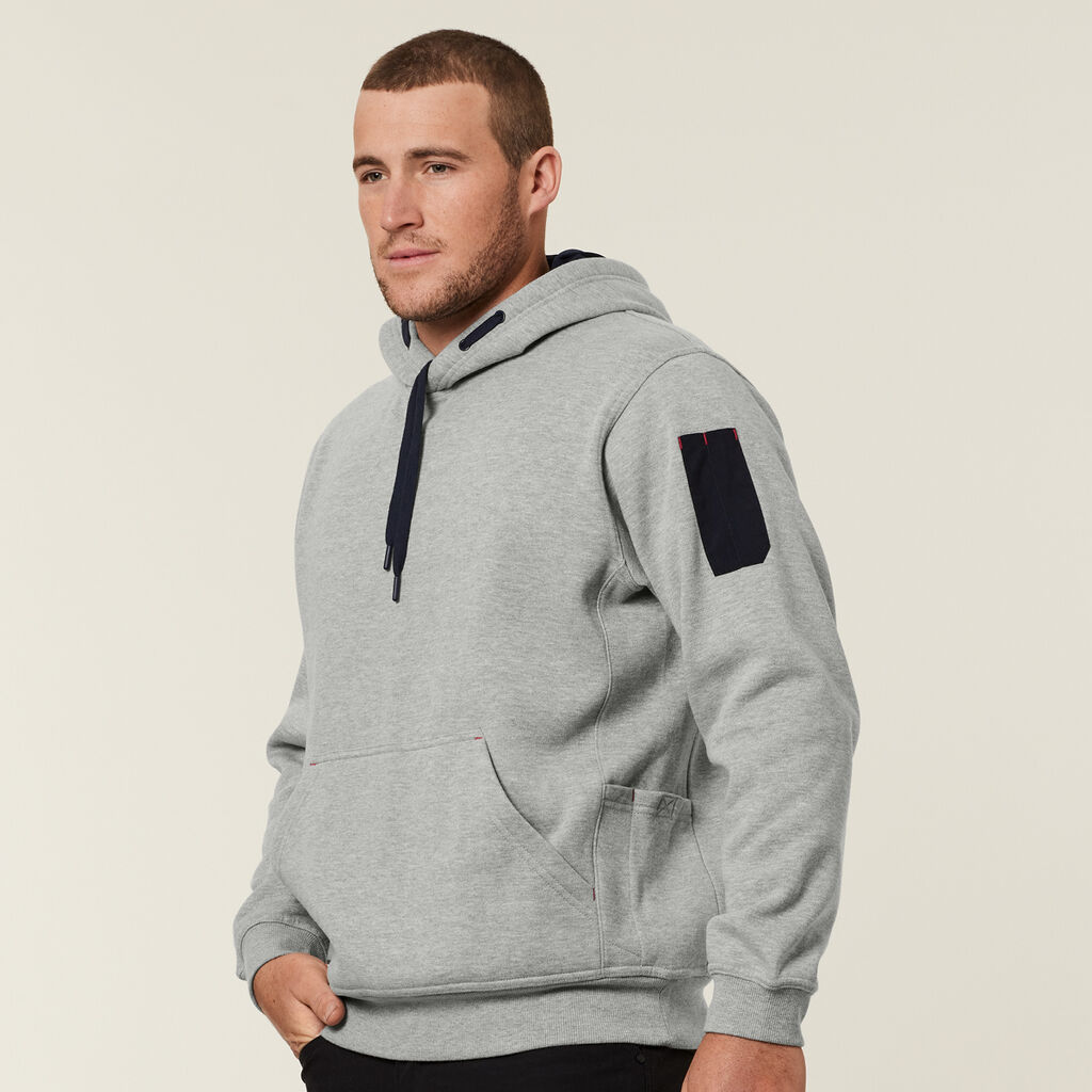 HARD YAKKA BRUSHED FLEECE WORKWEAR HOODIE