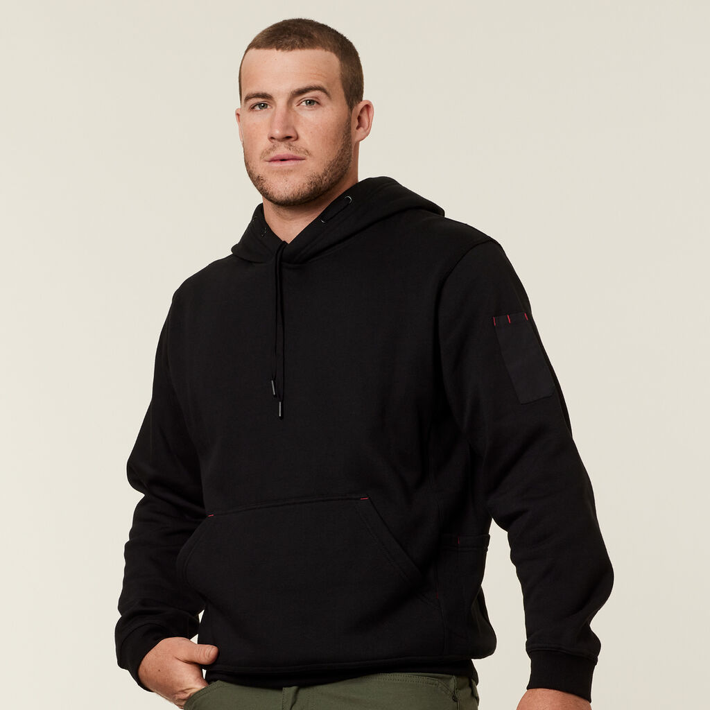 HARD YAKKA BRUSHED FLEECE WORKWEAR HOODIE