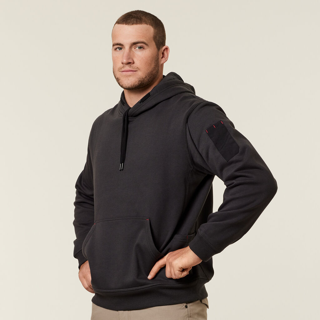 HARD YAKKA BRUSHED FLEECE WORKWEAR HOODIE
