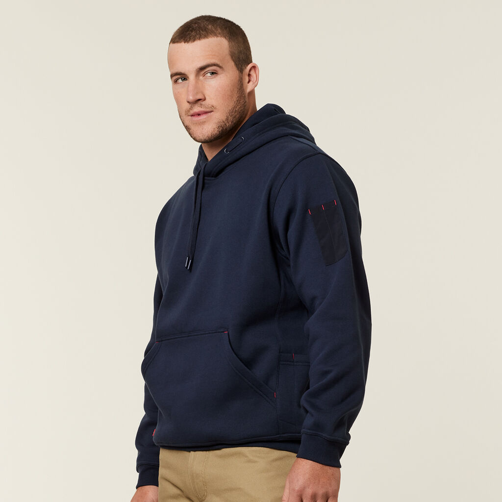 HARD YAKKA BRUSHED FLEECE WORKWEAR HOODIE