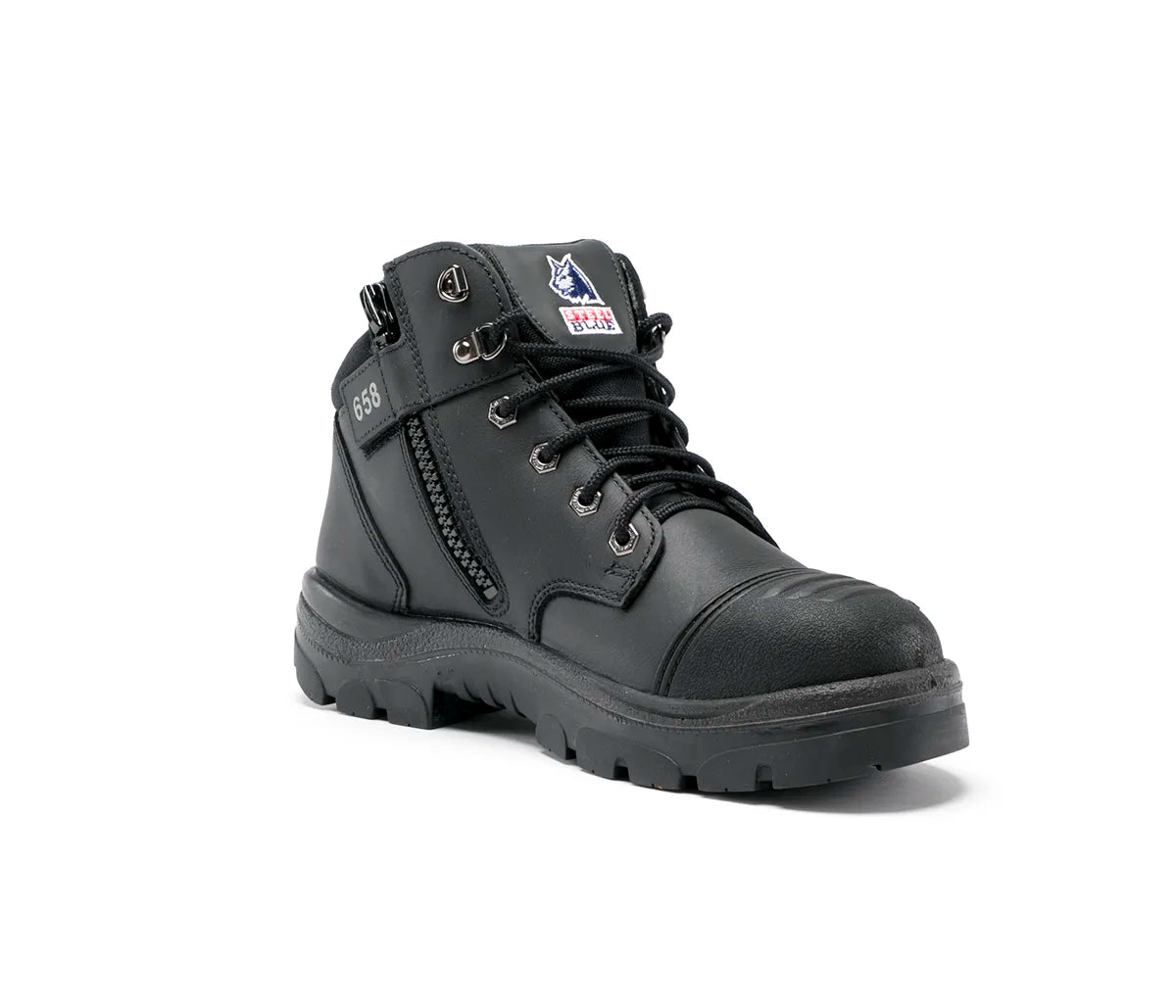 STEEL BLUE PARKES ZIP SCUFF CAP WORK BOOT