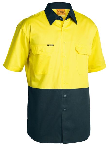 BISLEY HI VIS COOL LIGHTWEIGHT DRILL SHIRT