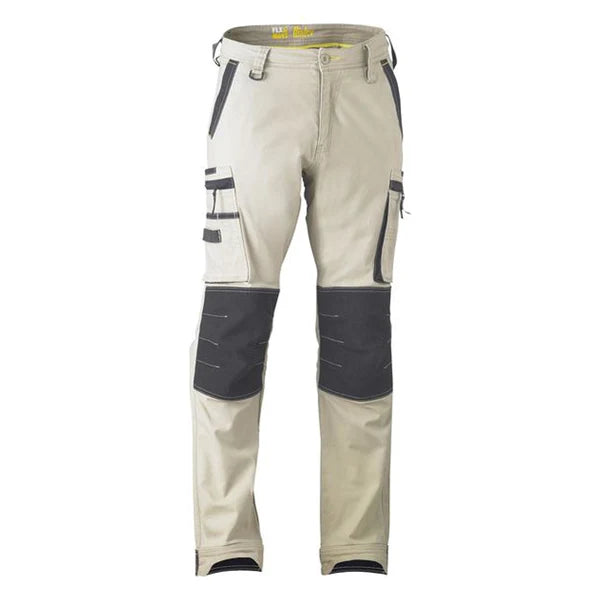 bisley-flx-stretch-utility-zip-stone-cargo-pants