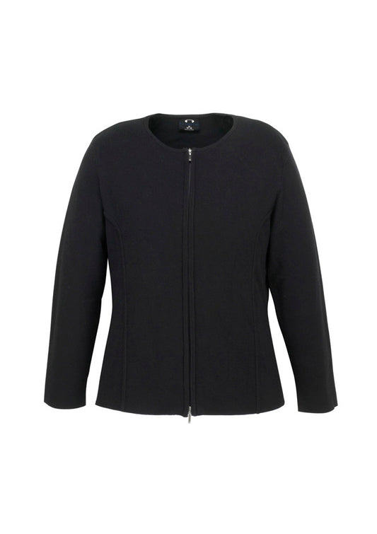 BIZ COLLECTION WOMENS 2-WAY ZIP CARDIGAN