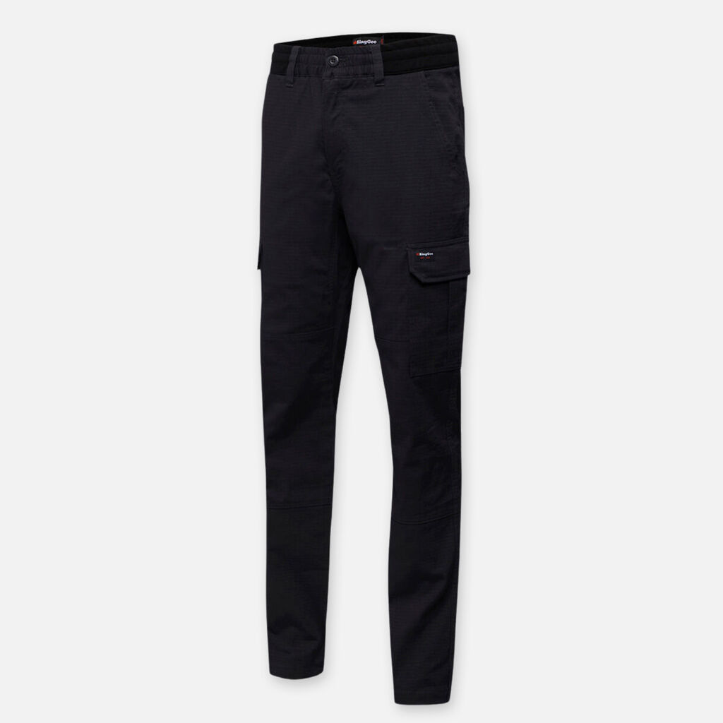 KingGee-tradies-comfort-waist-pants-black-side