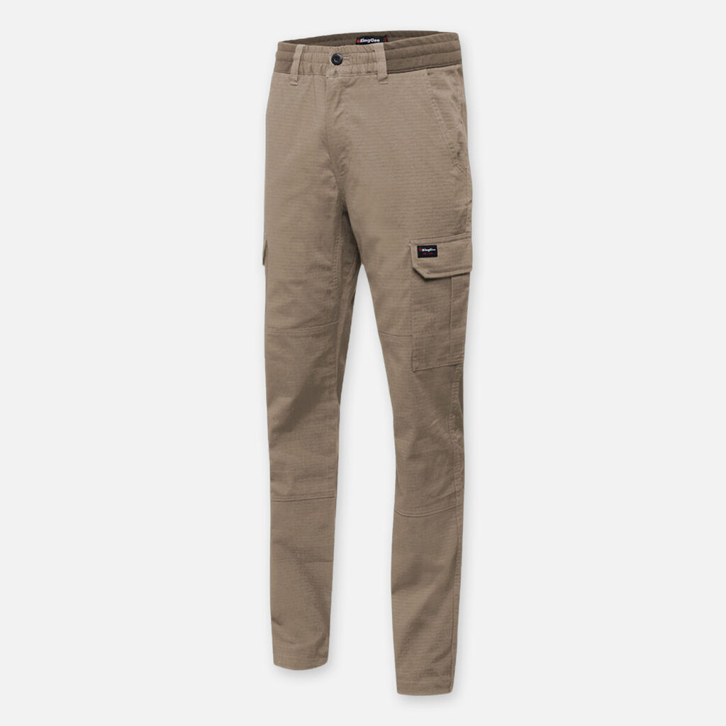 KingGee-tradies-comfort-waist-pants-dusty-front