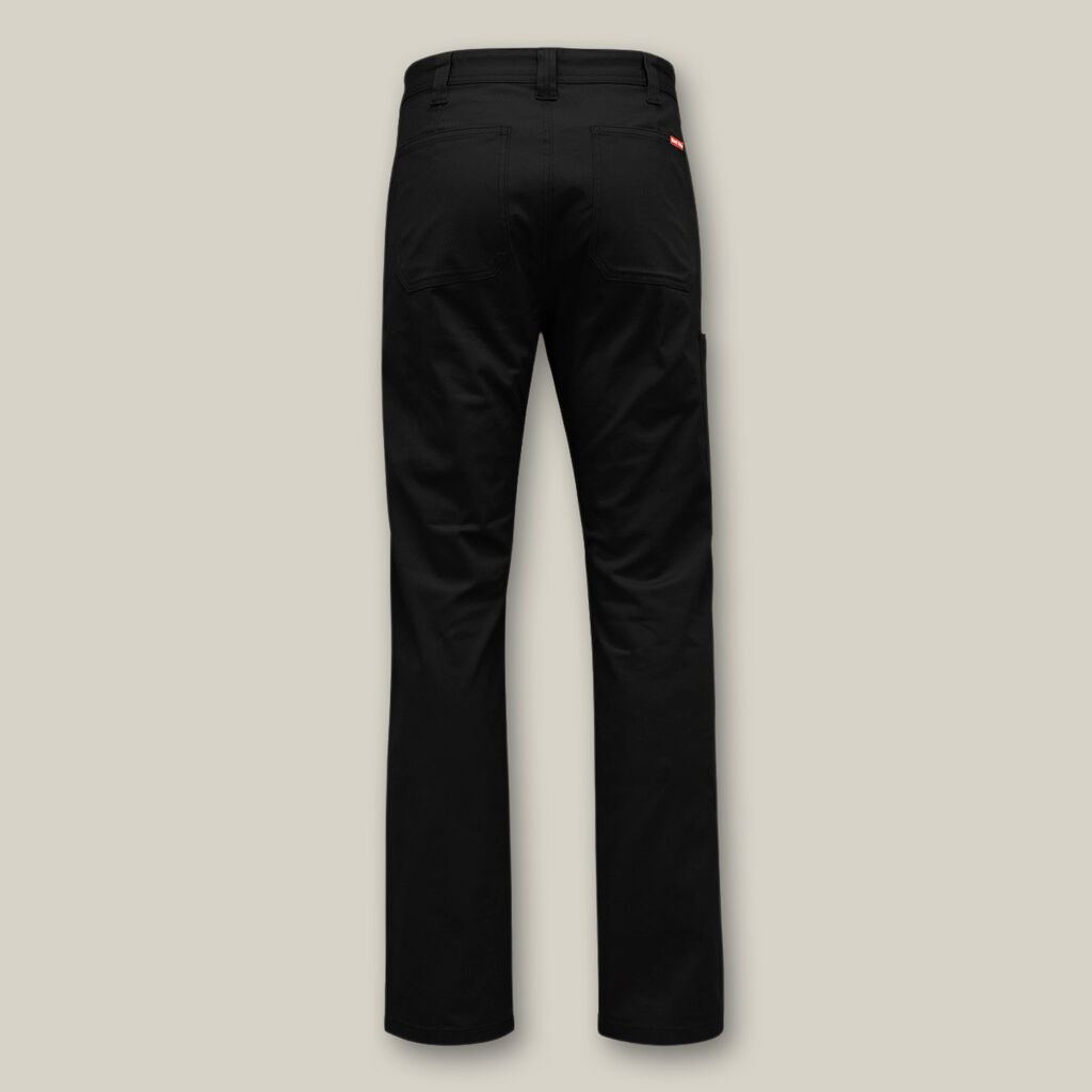 Hard Yakka Core Relaxed Fit Stretch Work Black Pant - back view