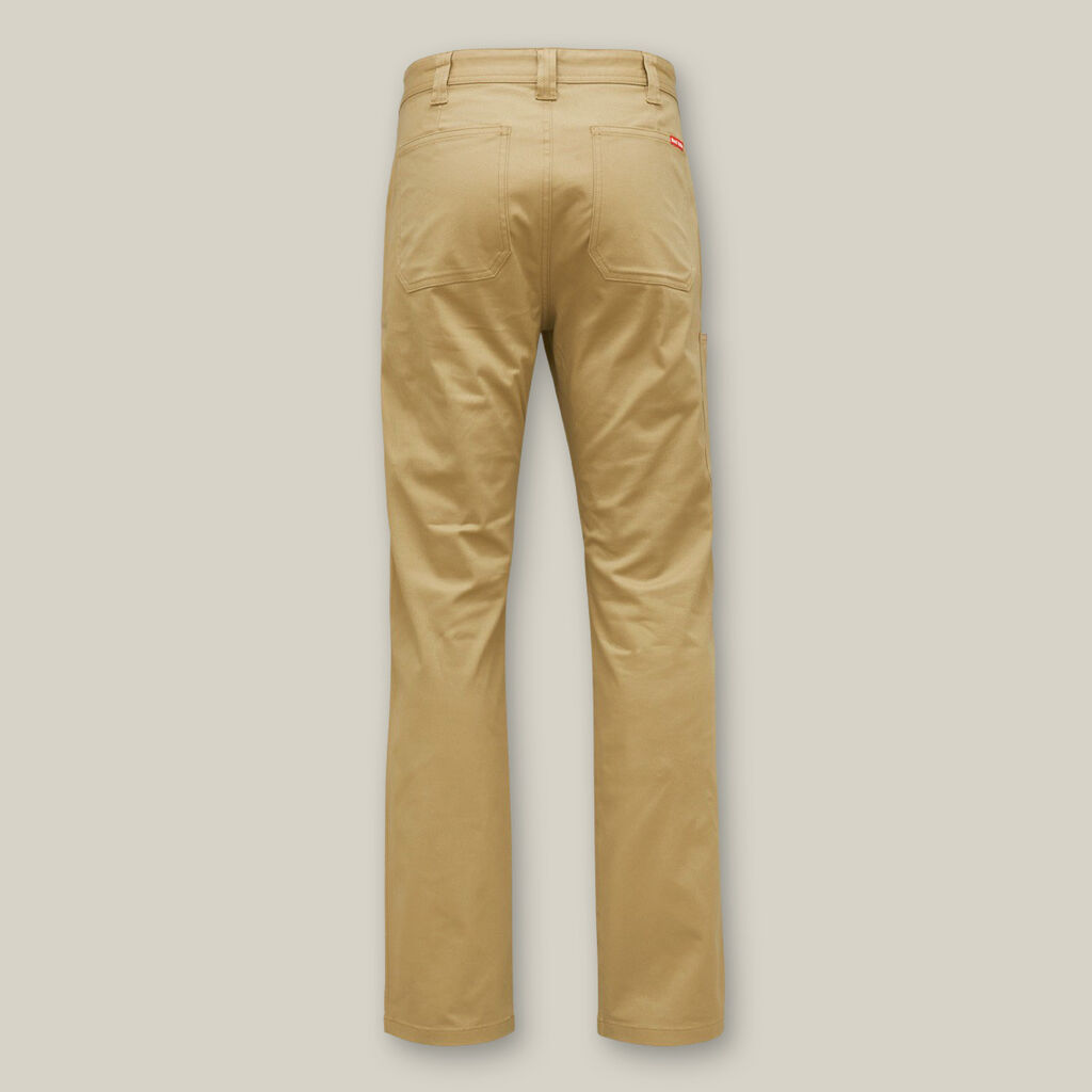 Hard Yakka Core Relaxed Fit Stretch Work Khaki Pant - back view